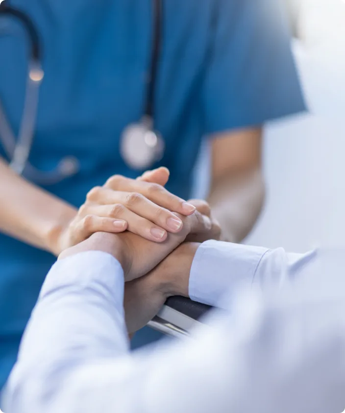 Caring Hands of a Doctor